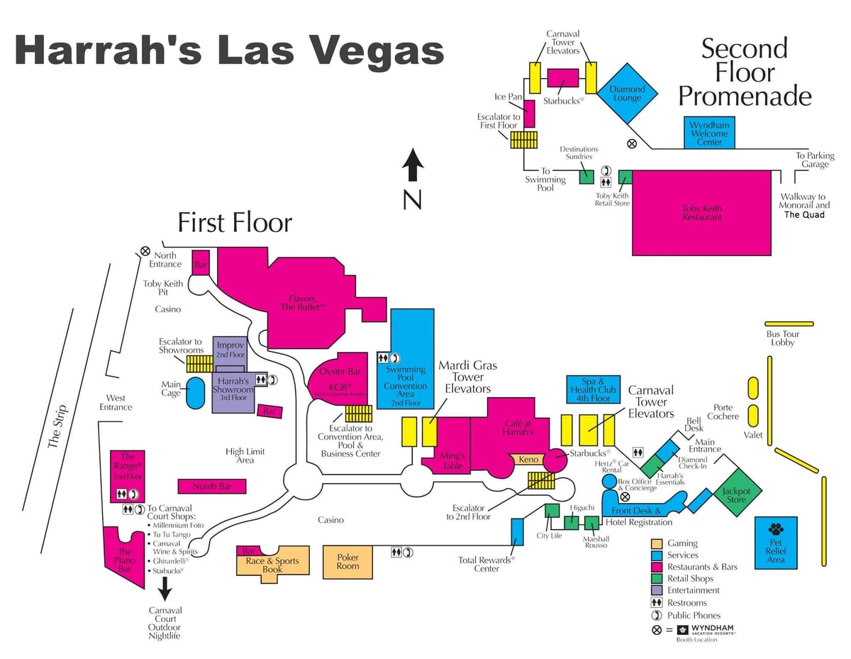 kort fra Harrah ' s Las Vegas