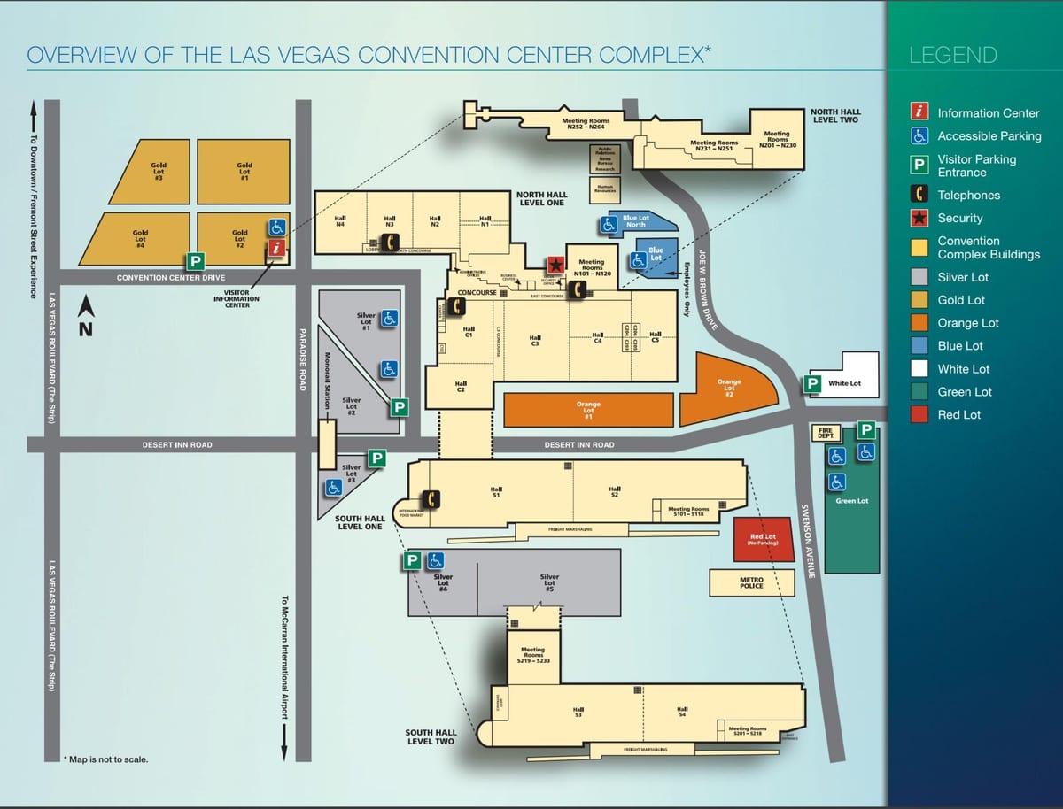 kort over Las Vegas convention center