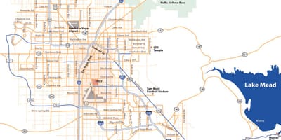 Kort over Las Vegas-området